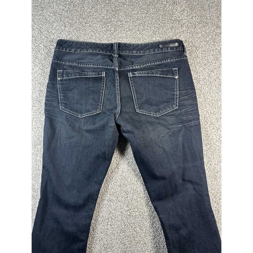 Express Jeans Womens 10R Blue Low Rise Stretch Dark Wash Denim - Picture 11 of 12